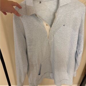 Light Blue Collared Sweatshirt